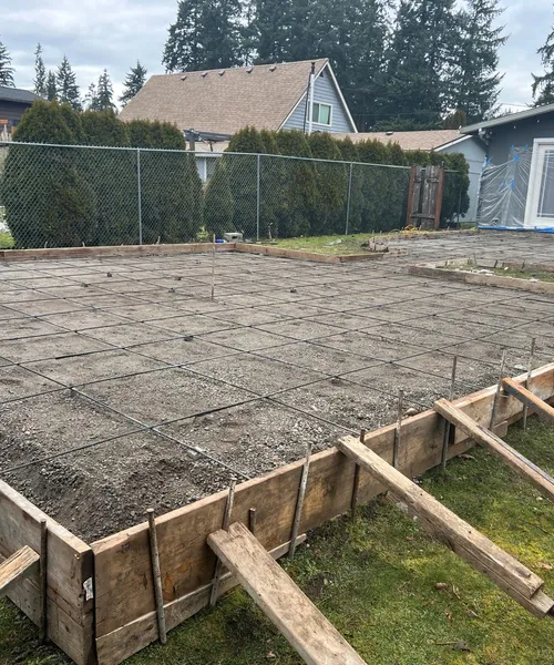 Broom Finish Patio Replacement With Decorative Border And Swimming SPA Slab in Kent 